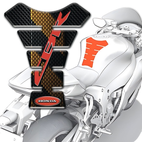 Honda Tank Pad Protector Brown Black Print Red CBr Logo 