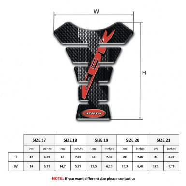 Honda Tank Fuse Black Gray Print Red CBR Logo 