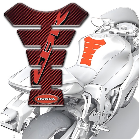 Honda Tank Pad Motorbike Red Carbon Style CBR Edition 