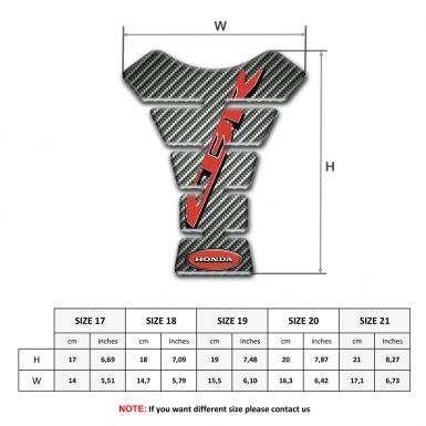 Honda Tank Fuse Classic Carbon Style CBR Logo 
