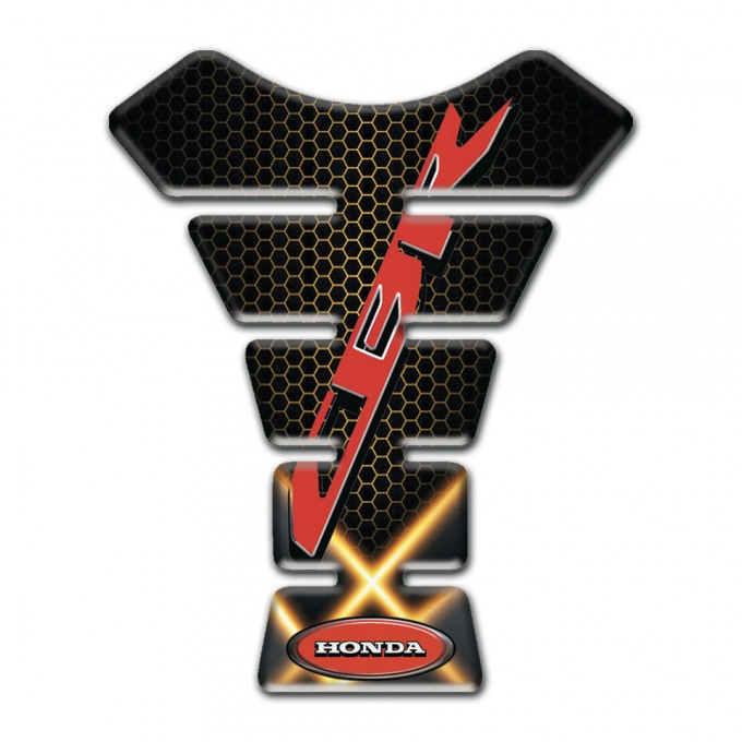 Honda Tank Fuse Dark Base with Crossed Orange Lights Design CBR Logo 