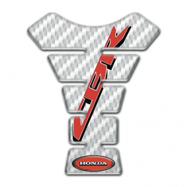 Honda Tank Pad Motorbike White Carbon Base Red CBR Logo 