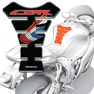 Honda Tank Pad Motorbike CBR Edition Wings Logo Stayle Black design 
