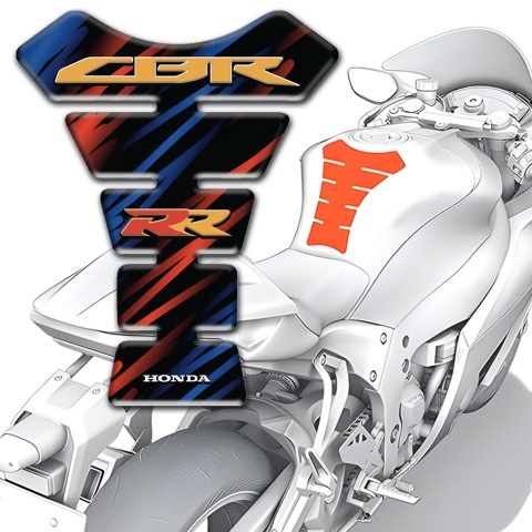 Honda Tank Fuse Silicone Sticker CBR RR Edition 