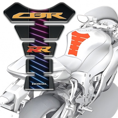Honda Tank Guard Pads Neon Lines Base Effect CBR RR logo 