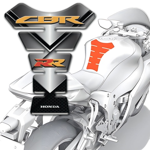 Honda Tank Guard Pads Metal Shield Design CBR RR Logo 