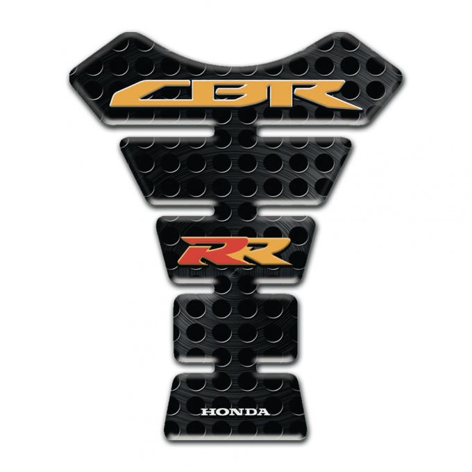 Honda Tank Pad Protector Perforated Black Base Effect CBR RR Logo 