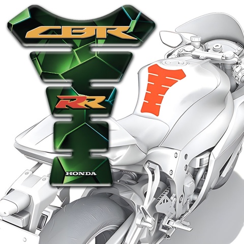 Honda Tank Pad Motorbike Dark Green Details Style CBR RR Edition 