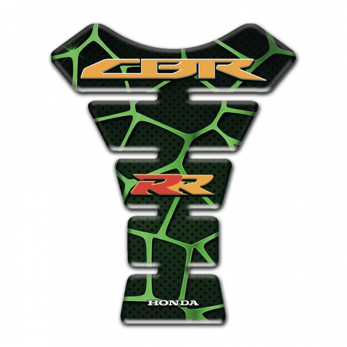 Honda Tank Fuse Black with Green Patterns Design CBR RR Style 