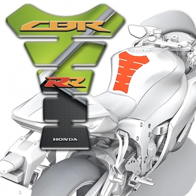 Honda Tank Guard Pads Black Green Print CBR RR Logo 