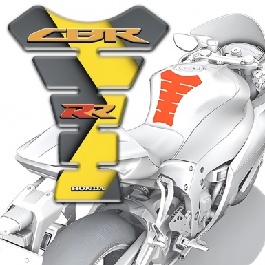Honda Tank Pad Motorbike Grey Yellow Background RR Type 
