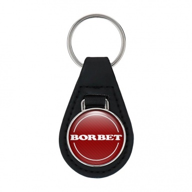 Borbet Leather Keychain Red Carbon Design