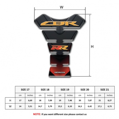 Honda Tank Protector CBR RR Version Silicone Sticker Best Design 