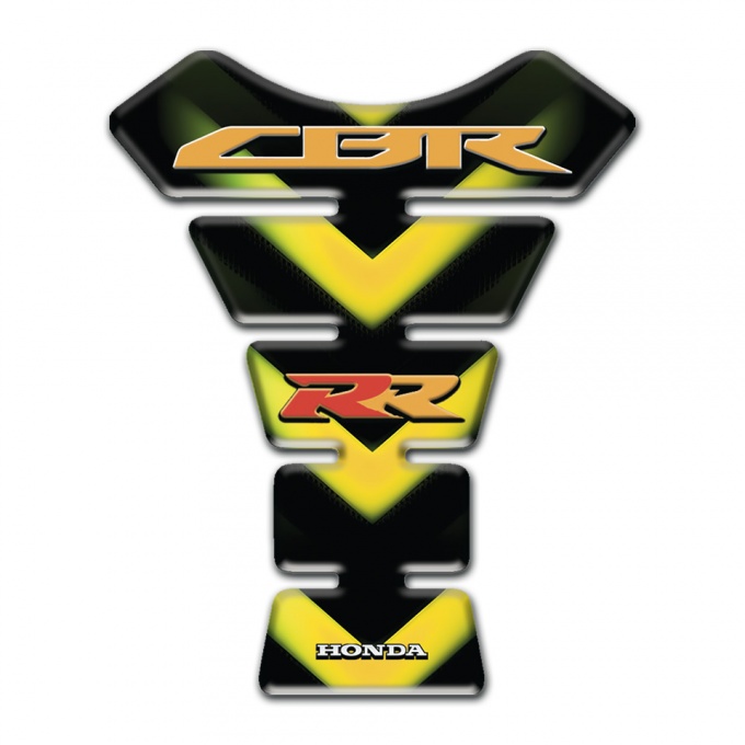 Honda Tank Pad Protector Yellow V Shape Decopration CBR RR Logo 