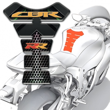 Honda Tank Pad Motorbike Center Silicone Sticker CBR RR Edition 