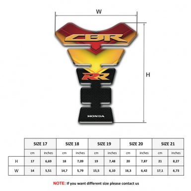 Honda Tank Guard Pads Fire Design CBR RR logo 