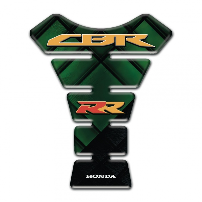 Honda Tank Pad Protector Green Black Base Fire Logo Style 