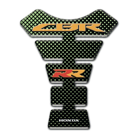 Honda Tank Pad Protector Black with Green Dots Design CBR RR Style 