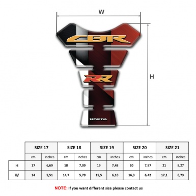 Honda Tank Guard Pads Anti Slip Sticker High-Quality CBR RR Design 
