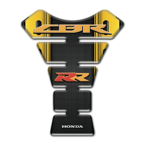 Honda Tank Pad Motorbike High End Black Yellow Base Style RR Edition 