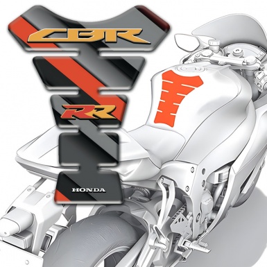 Honda  Tank Protector Orange Grey Diagonal Bands RR Edition 