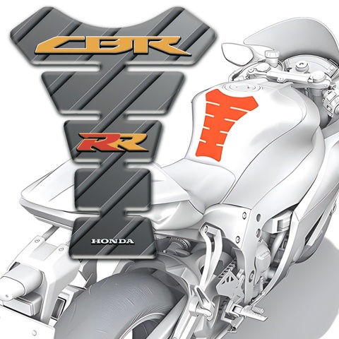 Honda Tank Pad Protector Diagonal Grey Patterns Base CBR RR Logo 