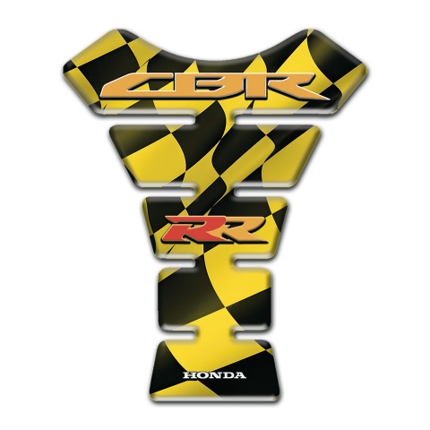 Honda Tank Fuse Black Yellow Squares RR edition 