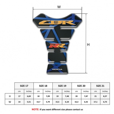 Honda Tank Pad Motorbike dark Blue Patterns Base RR Style 