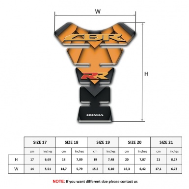 Honda Tank Pad Motorbike CBR RR Version 