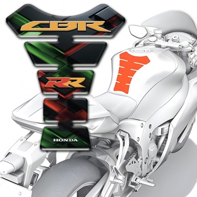 Honda Tank Fuse Green Red Crossed Colors Design RR Style 