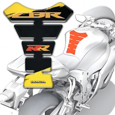 Honda Tank Pad Protector CBR RR Edition Yellow Black background 