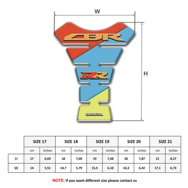 Honda Tank Pad Protector Fresh Colors Design RR Edition 