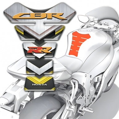 Honda Tank Pad Motorbike Silver Elemets Style RR Edition 