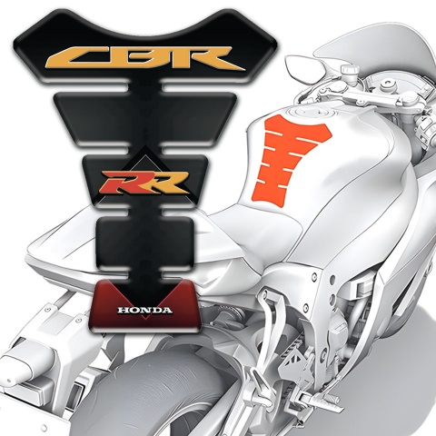 Honda Tank Protector Clear Black red Base Style RR Edition 