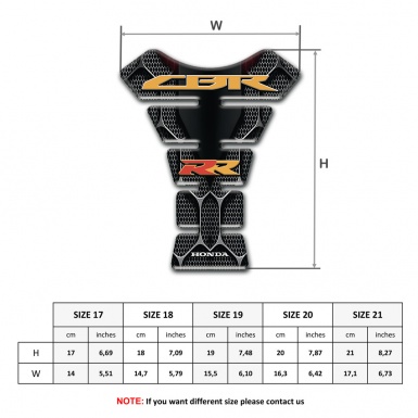 Honda Tank Guard Pads  3DV Ornaments Base RR Edition 