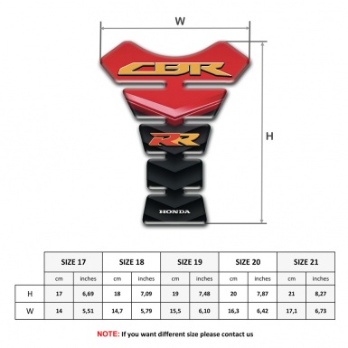 Honda Tank Guard Pads CBR RR Type Premium Quality Model 