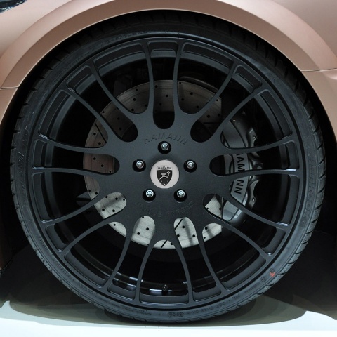 BMW Hamann Domed Stickers Wheel Center Cap Black Badge