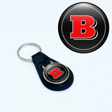 Brabus Key Fob Leather Black Red Design