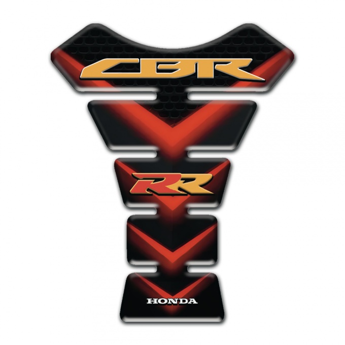 Honda Tank Pad Motorbike Red V Shape Lights Effect CBR RR Logo 