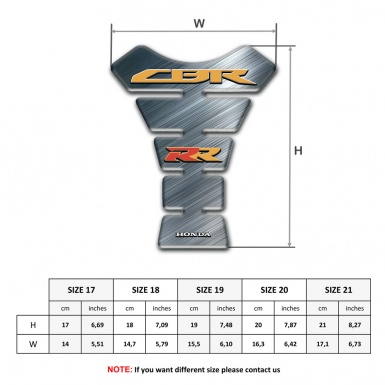 Honda Tank Guard Pads Matte Surface Base CBR RR Logo 