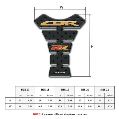 Honda Tank Guard Pads Anti Slip Sticker Perforated Design RR Edition 