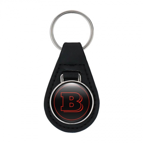 Brabus Keyring Holder Leather Black Red Design