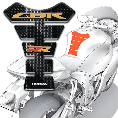 Honda Tank Pad Motorbike Grey Black tape base CBR RR Logo 