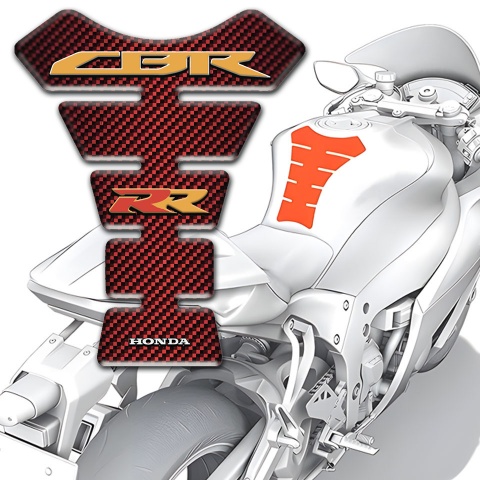 Honda Tank Protector Red Carbon Style Base CBR RR Logo 