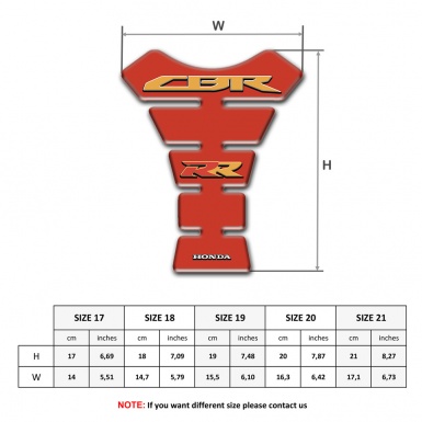 Honda Tank Fuse Red Base CBR RR Edition 