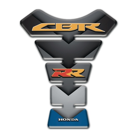 Honda Tank Guard Pads Blue Grey V Shape details CBR RR logo 