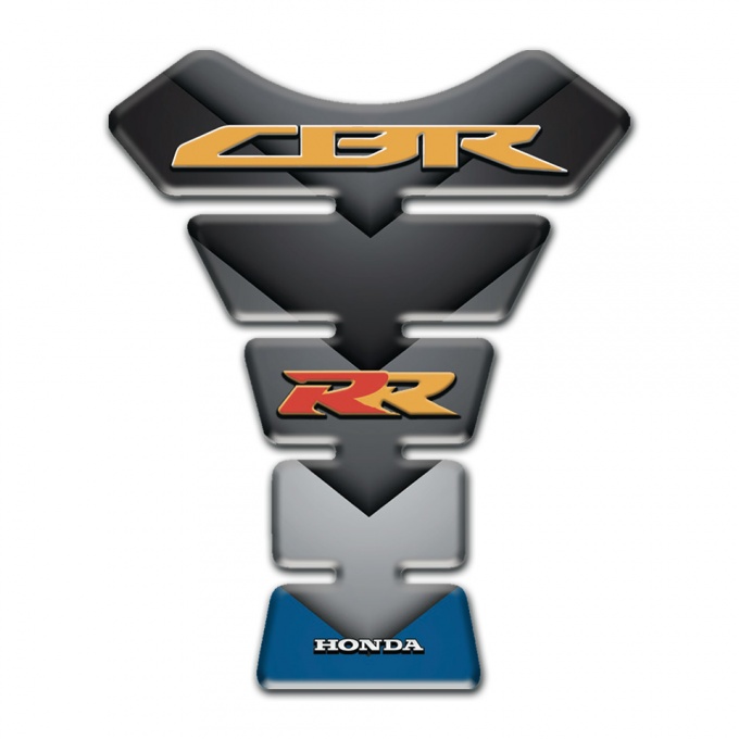 Honda Tank Guard Pads Blue Grey V Shape details CBR RR logo 