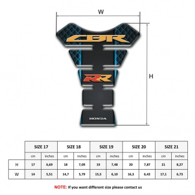 Honda Tank Protector Neon Mes Effect Base CBR RR Logo 