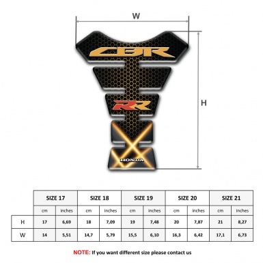 Honda Tank Guard Pads Orange Lights Design RR Style 
