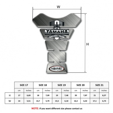 Yamaha Tank Guard Pads Matte Grey Design 
